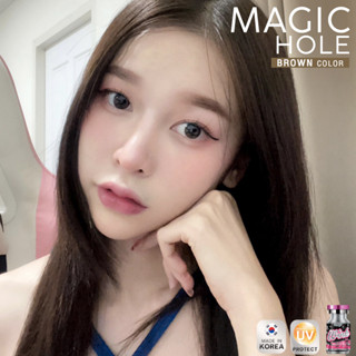 ร้านส์สวยคอนแทค Wink wow รุ่น Magic Hole สี Chestnut ไม่มีค่าสายตาแฟชั่น นำเข้าจากเกาหลีมีอย.รับประกันรุ่นขายดี