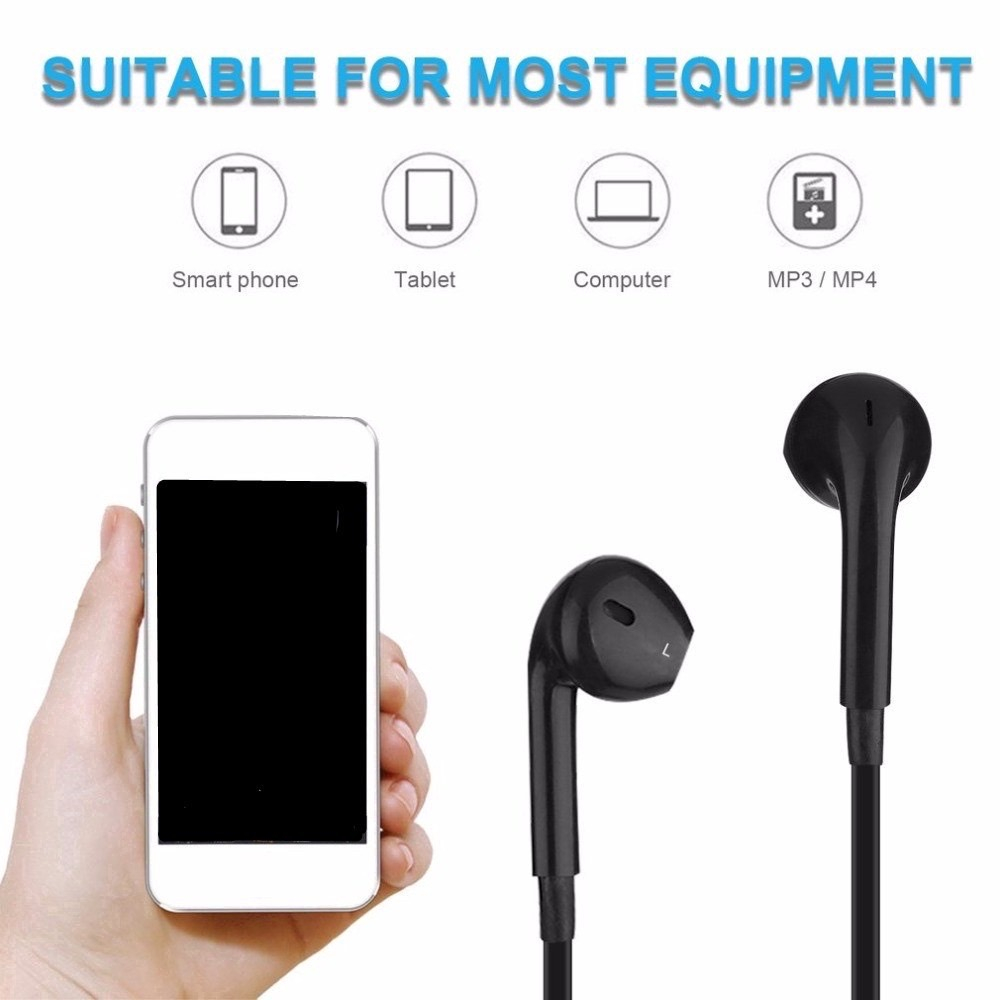 หูฟังสเตอริโอบลูทูธไร้สาย S6 ขาว ดำ Bluetooth 4.1