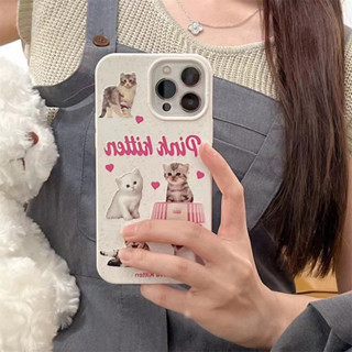 ✨สไตล์ใหม่✨เคสไอโฟน 14 Pro Max เคส for 11 12 13 Pro Max แมว เคสพกพาสะดวก iPhone 13 Case เคสกันกระแทก