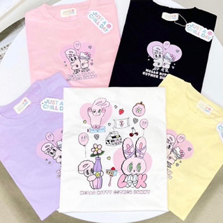 พร้อมส่ง🧸เสื้อยืดโอเวอร์ไซส์ JustAchill bunny