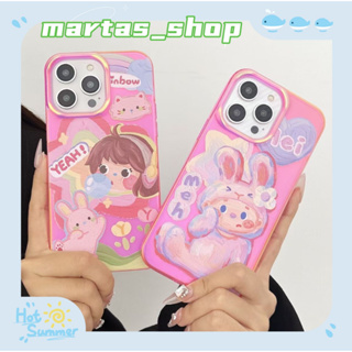 ❤️ส่งของขวัญ❤️ เคสไอโฟน 11 12 13 14 Pro Max สาวน่ารักหัวใจ ความนิยม ฤดูร้อน แฟชั่น เรียบง่าย Case for iPhone สาวน่ารักหั