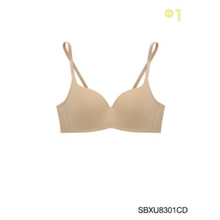 SABINA BRALESS เสื้อชั้นใน Invisible Wire (ไร้โครง) รุ่น Pretty Perfect สีเนื้อเข้ม ไซส์ B34/75 รหัส SBXU8301CD