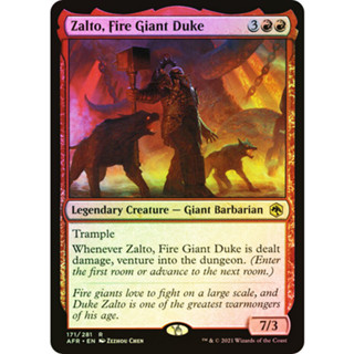 [MTG] Zalto, Fire Giant Duke [AFR] [RED] [RARE] [FOIL] [ENG] (การ์ดเมจิค / Magic the Gathering)