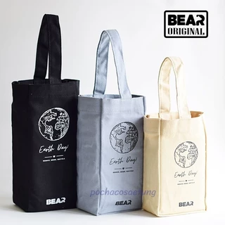 BEAR กระเป๋าผ้า Canvas ใส่แก้วเยติ/Stanley มี 3 สี 3 ไซส์