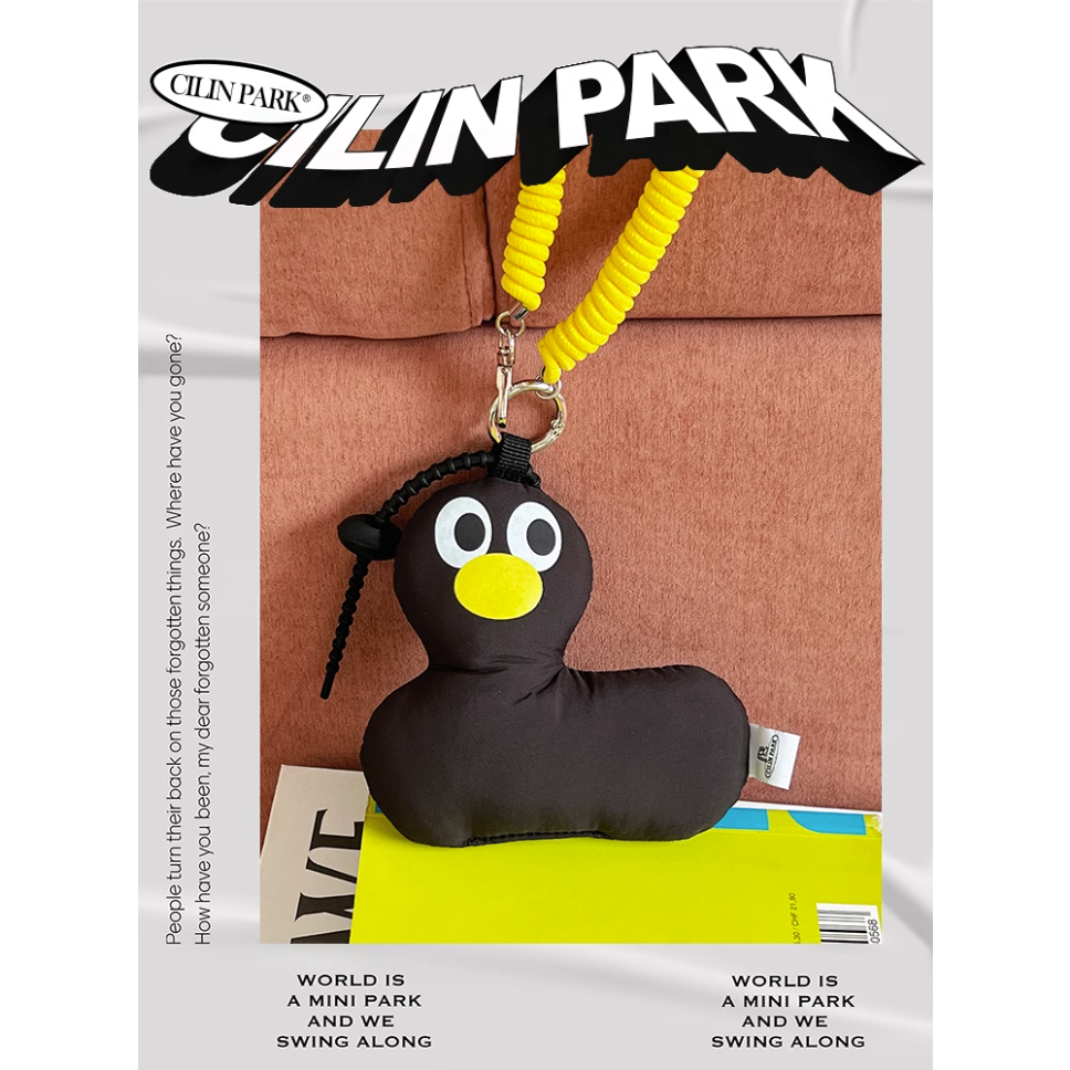 🔥พร้อมส่ง🔥 พวงกุญแจน้องเหมียวเหลืองส้ม จากแบรนด์ CILINPARK ของแท้ 💯
