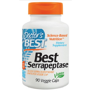 เอนไซม์ เซอราเปบเทส Doctors Best, Serrapeptase, 40,000 SPU, 90 Veggie Caps