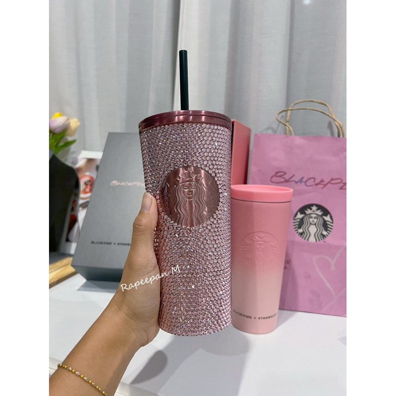 ของแท้ แก้วเพชรStarbucks Black Pink2023พร้อมส่ง‼️