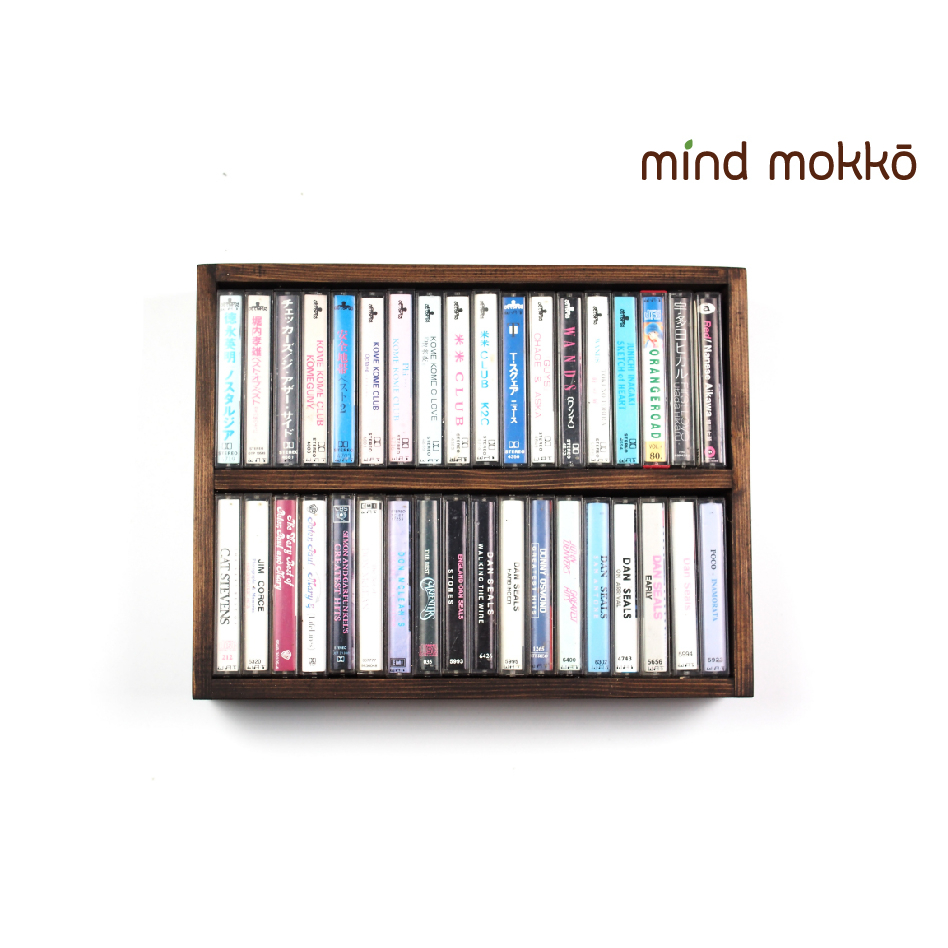 ชั้นวางม้วนเทปคาสเซ็ทแบบโชว์สันปกสีวอลนัท ราคา ถูกที่สุด ดีลบีเคเค แกลเลอรีภาพที่ 2