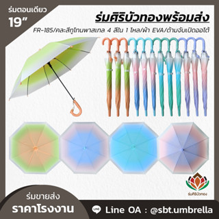 ร่มตอนเดียว ร่มแต่งร้าน ร่มแฟชั่น ขนาด 19 นิ้ว คละสีทูโทนพาสเทล (ขายยกโหล)