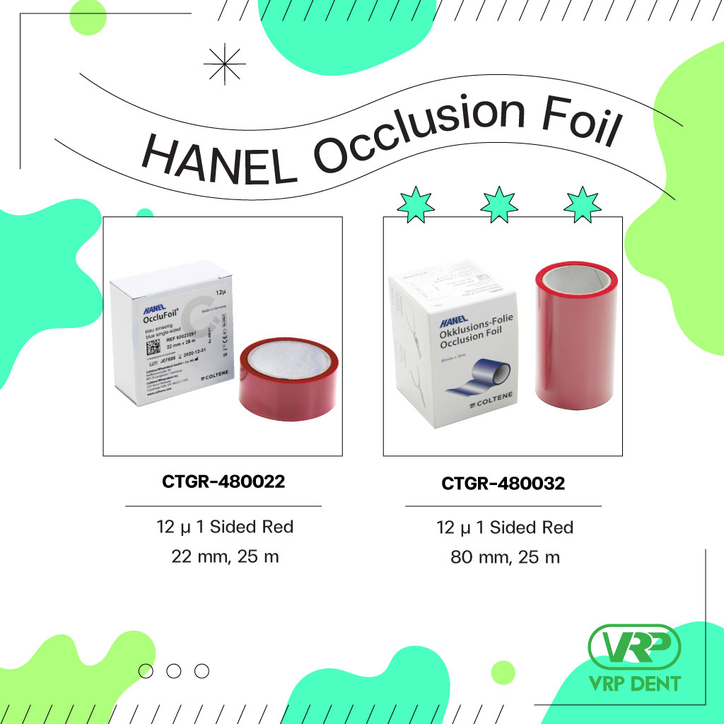 HANEL Occlu Foil ฟอล์ยเช็คการสบฟันสีแดงด้านเดียว CTGH-4800X2
