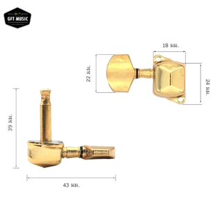Fortis ลูกบิดกีต้าร์โปร่ง ทรง Yamaha F310 สีทอง Acoustic guitar machine heads