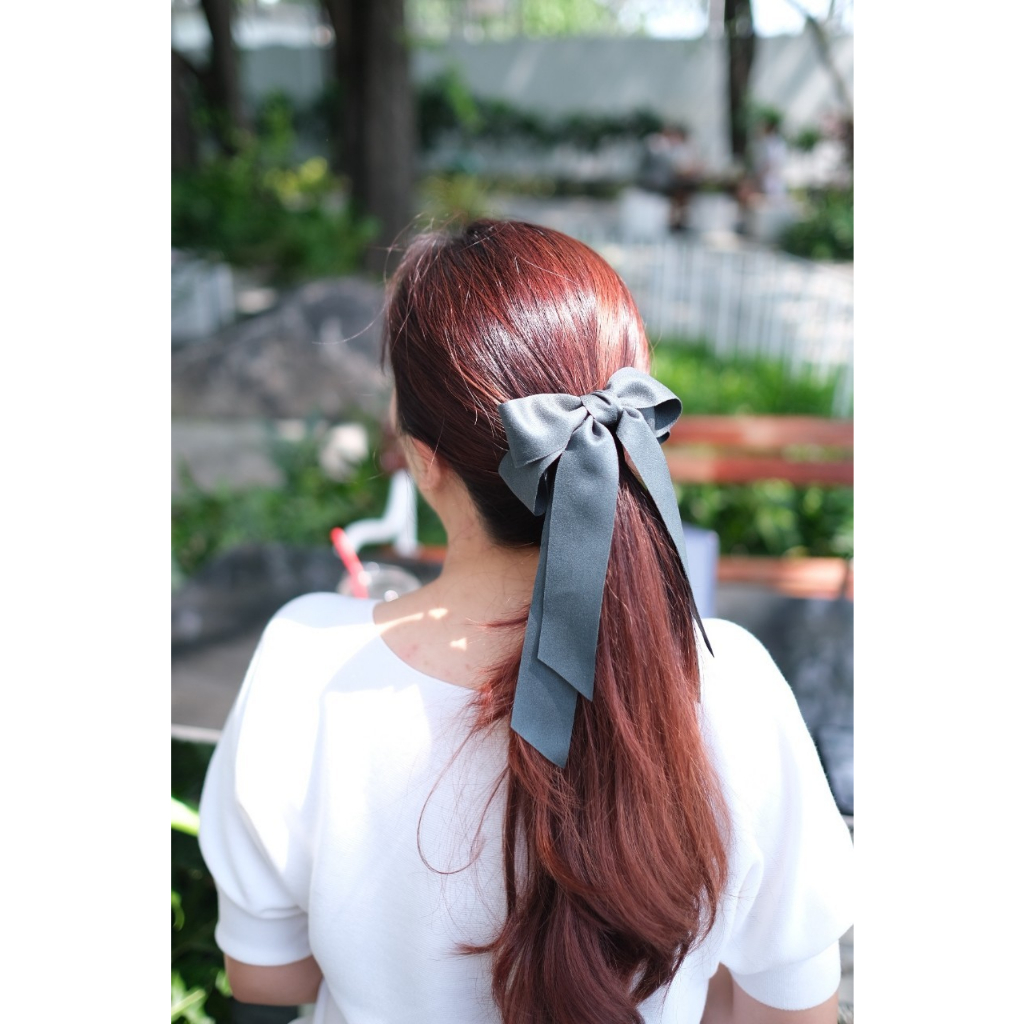 รุ่น Grace Lady กิ๊บกล้วย เกรดพรีเมี่ยม โบว์ติดผม ริบบิ้นกำมะหยี่ (เปลี่ยนขนาดกิ๊บได้) โบว์เชอร์ลีน Cherlyn โบว์เกาหลี - รูปที่ 3