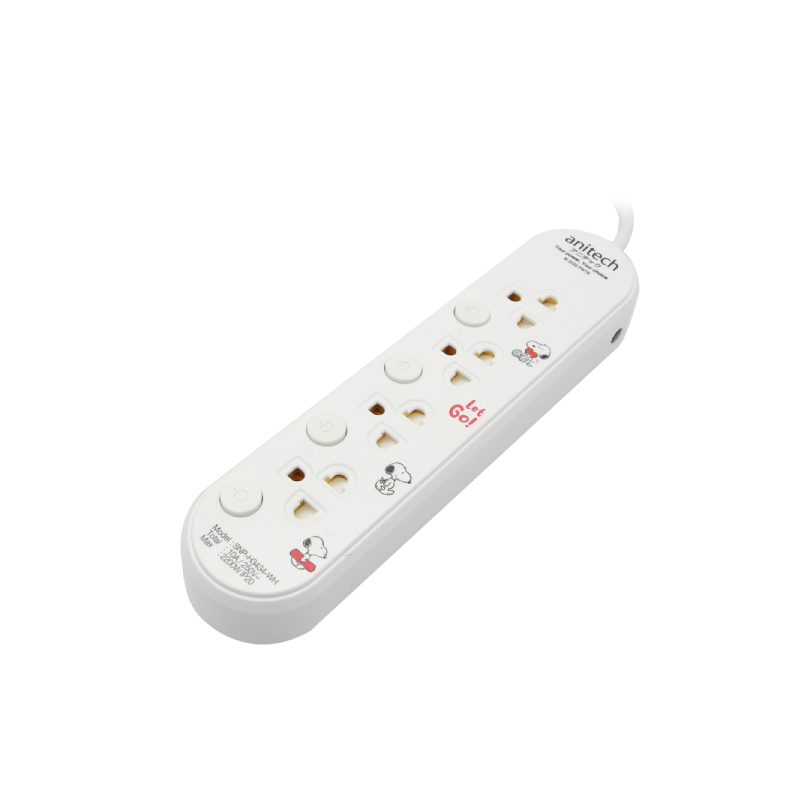 ปลั๊กไฟ Anitech รุ่น SNP-H3434 ปลั๊กพ่วง 4 ช่อง สายยาว 3 เมตร
