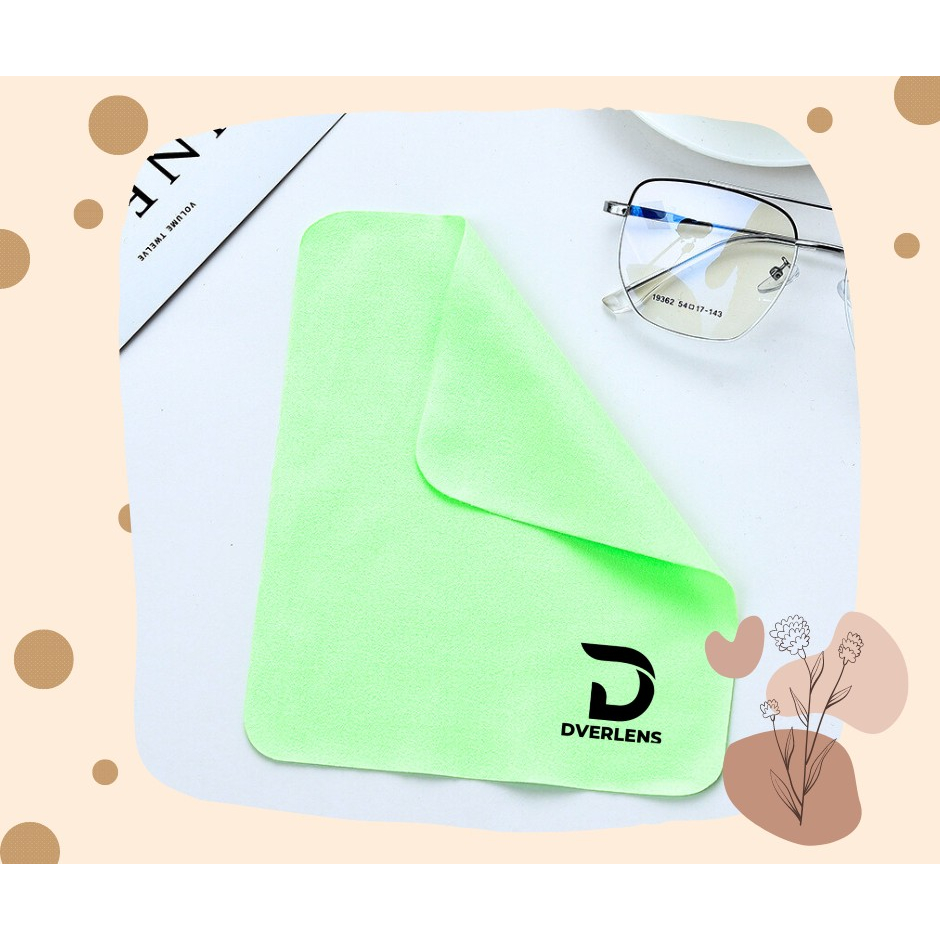 ผ้าเช็ดแว่น ผ้าเช็ดเลนส์ แบบคละสี Dver Lens : Super lens cleaning cloth ลดคราบมัน ลดรอยนิ้วมือ ซักได้ ใช้ได้หลายรอบ