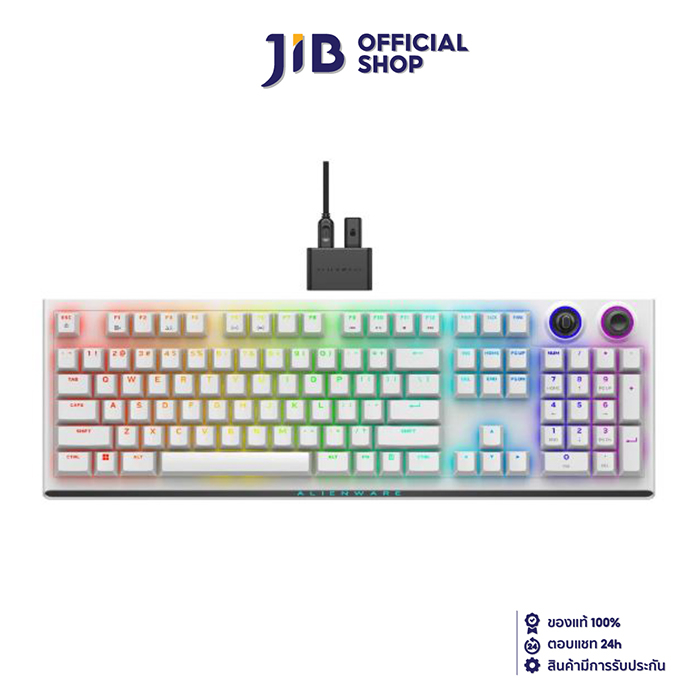 WIRELESS KEYBOARD (คีย์บอร์ดไร้สาย) ALIENWARE AW920K (LUNAR LIGHT) (CHERRY MX RED SWITCH - ALIENFX R