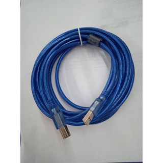 Cable printer usb/สายปริ้นเตอร์สายต่อเตรื่องพิมพ์ ความยาว 5 เมตร สายหนาสีฟ้า สายหนาสัญญานดี แข็งแรงทนทาน