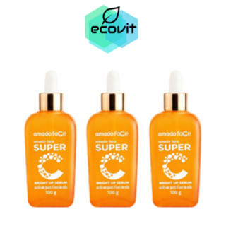 [3 ขวด] Amado Face Super C Bright Up Serum อมาโด้ เซรั่ม Vit-C [100 g.]