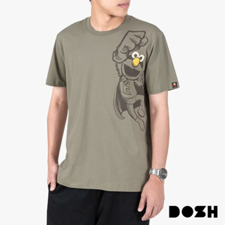 DOSH UNISEX T-SHIRTS SESAME STREETเสื้อยืดคอกลม แขนสั้น ผู้ชาย-ผู้หญิง DSEMT5062-GR