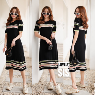 🌈🌿🌺🌼🌸🤎🧡🇰🇷Knit Stripe Color Maxi Dress