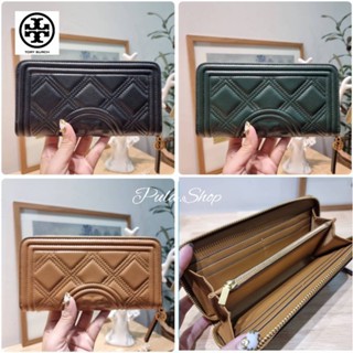 TORY BURCH FLEMING SOFT ZIP LONG WALLET กระเป๋าสตางค์ใบยาวซิปรอบ 001/007