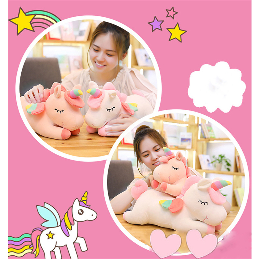 🦄ตุ๊กตายูนิคอร์น ตุ๊กตายูนิคอร์นตัวใหญ่ นุ่มและน่ารัก เหมาะกับของขวัญวันเกิด ของเล่นสําหรับเด็ก - รูปที่ 4
