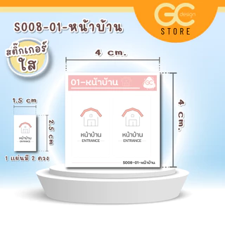 สติ๊กเกอร์สวิตซ์ไฟ "ขายแยกชิ้น" แบบใส ติดแน่น ไม่เหนียว สติ๊กเกอร์ติดสวิตซ์ไฟ หมึกติดทน S008