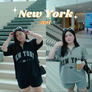 💖 NewYork Set ชุดเซ็ตเสื้อกางเกง สไตล์เกาหลี #เสื้อผ้าสาวอวบ Plussize