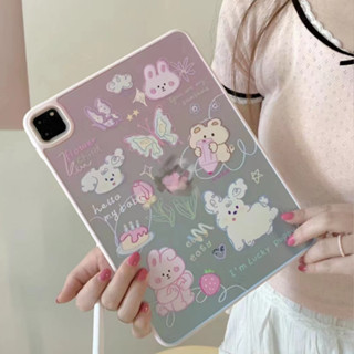 🎁ส่งของขวัญ🎁การ์ตูน ลูกสุนัข น่ารัก เคส for iPad Gen10 10.9 2022 Gen9 10.2 pro 11 2021 เคสไอแพด Air4 5 Case ผีเสื้อ