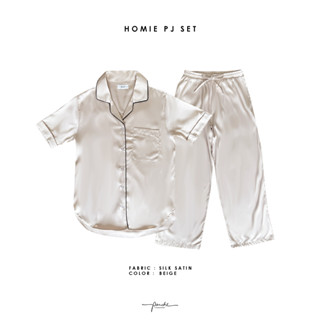 Panche.Sleepwear ชุดนอนรุ่น Homie สี Beige