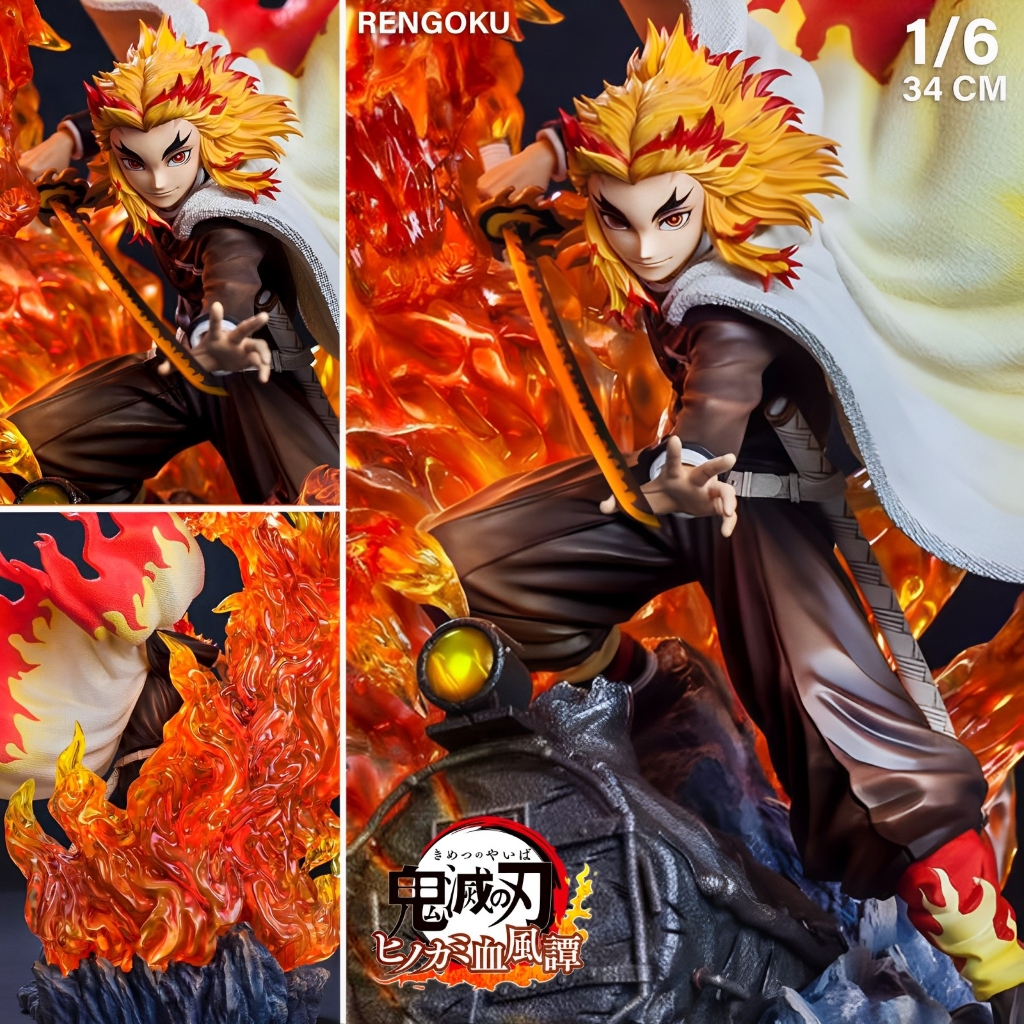 TNT Studio Kimetsu no Yaiba คิเม็ตสึโนะไยบะ ดาบพิฆาตอสูร Kyojuro Rengoku เร็นโกคุ เคียวจูโร่ 1/6 เสา