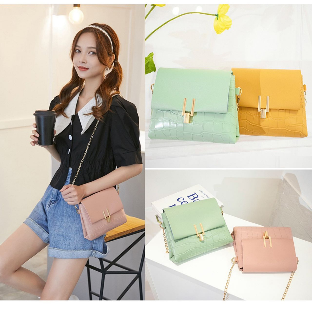 SP26FFพร้อมส่งจากไทยกระเป๋าสะพายข้างสำหรับผู้หญิงมี 3 สีให้เลือก