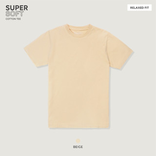 TWENTYSECOND เสื้อยืดแขนสั้น รุ่น Super Soft Cotton Tee - สีเบจ / Beige