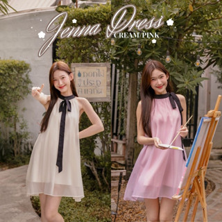 สีครีมมาเพิ่มเเล้ว ล็อตใหม่เป็นโบว์ติดที่คอเลยด้านข้าง  #DR0311 LABELLE รุ่น Jenna Dress