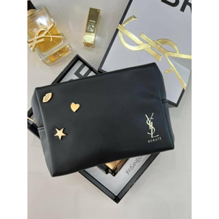 YSL Faux Leather Makeup Bag  Vip Gift Premium Gift   แท้ 💯 จากเค้าเตอร์เครื่องสำอางค์