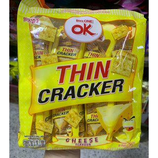 Ok Thin Cracker ขนมปังกรอบ OK Biscuit หอม อร่อย มี 2 รสชาติ (ชีส สาหร่าย)