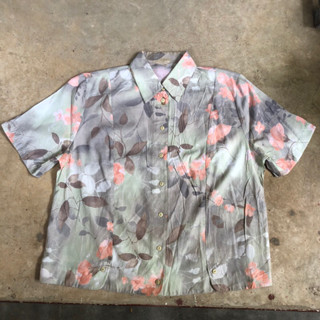 เสื้อฮาวาย Vtg.Hawaii Shirt GINA G. Sz.44 80% VISKOSE 20% POLYESTER