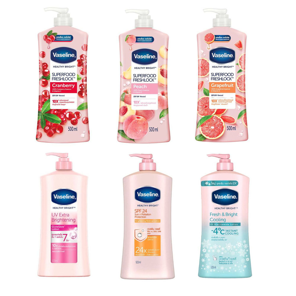 Vaseline โลชั่นบำรุงผิววาสลีน ครีมบำรุงผิว ขวด​ใหญ่​ ขนาด480-500ml.