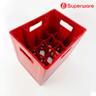 Srithai Superware ลัง พลาสติกอเนกประสงค์ ที่ใส่ของอุตสาหกรรม สำหรับใส่ ขวดน้ำ ขวดเบียร์ ของใช้ 12 ช่อง