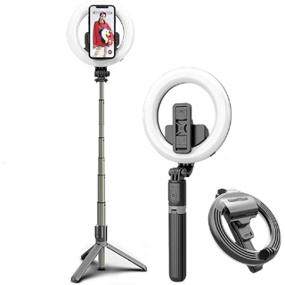 ส่งด่วน ไฟไลฟ์สด 4in1 Selfie Stick L07 พกพาง่ายสะดวกพร้อมขาตั้ง ไม้เซลฟี่มีรีโมทบลูทูธในตัว