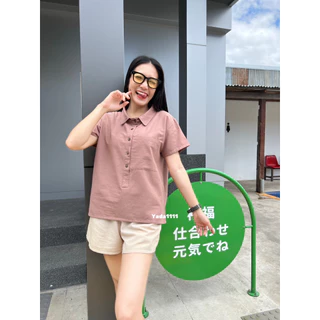 เสื้อคอปกสวยๆ มี 15 สีพร้อมส่ง ผลิตจากเนื้อผ้าฝ้ายผสมลินิน เนื้อนิ่มใส่สบาย ไม่ร้อนจ้า