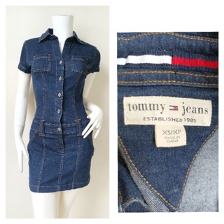 Tommy Jeans มินิเดรส  Size XS ผ้ายีนส์ยืด รอบอก 32- 34 นิ้ว