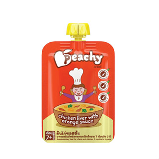 ของแถม PEACHY (พีชชี่) อาหารเสริมสำหรับน้อง 7 เดือนขึ้นไป ตับไก่ซอสส้ม