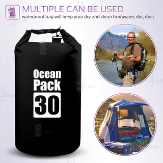 Pcase - ถุงกันน้ำ 30L 20L 15L 10L 5L 2Lถุงกันน้ำขนาดใหญ่ โทรศัพท์ กระเป๋ากันน้ำ สะพายข้าง Waterproof bag Ocean pack