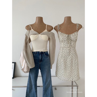 🌷NN326🌷 เสื้อสายเดี่ยวเว้าไหล่แขนยาว 𝐖𝐆.𝐖𝐄🇰🇷