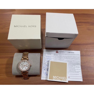 MICHAEL KORS นาฬิกาข้อมือ รุ่น MK5616 สีโรสโกลด์ ( มือ2 ) ของแท้ ล้าน%