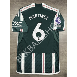 [Player] - เสื้อฟุตบอล แมนยู Away เยือน 2023/24 เกรดนักเตะ อาร์ม EPL พร้อมเบอร์ชื่อ 6 MARTINEZ