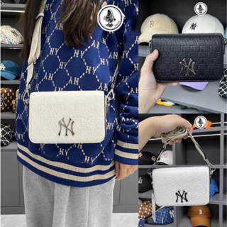 MLB White พร้อมส่ง ของแท้💯% กระเป๋าMLB cross body bag กระเป๋าสะพายข้าง กระเป๋าNY รุ่นใหม่ล่าสุด