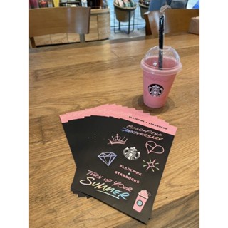 🖤🩷 Blackpink Sticker 7th × Starbucks พร้อมส่ง 🩷🖤