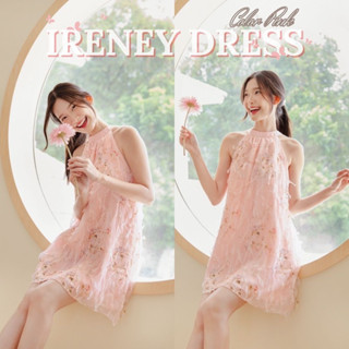 DR0316 LABELLE รุ่น Ireney Dress เดรสสั้น ปุกปุยชมพู