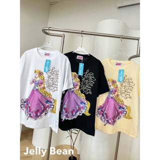 เสื้อยืด Oversize ลายราพันเซลดอกไม้ ป้าย JELLY BEAN